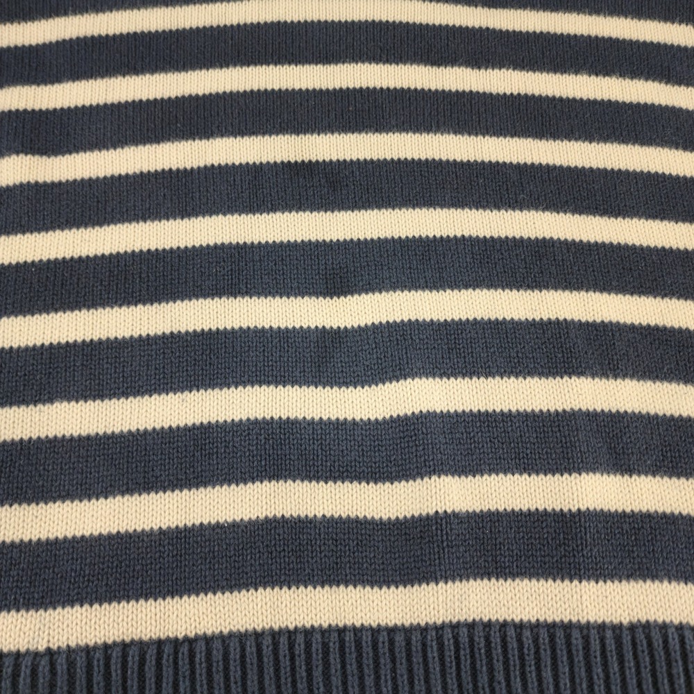 GAP Medium | Womens Navy White Striped Turtleneck Crop Knit Sweater Nautical - Picture 2 of 6